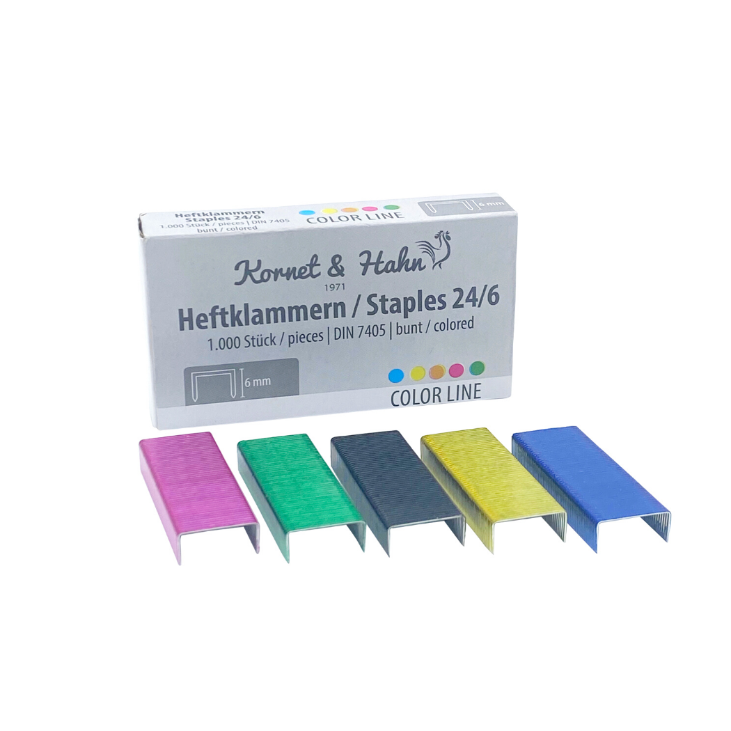 Colored staples discount