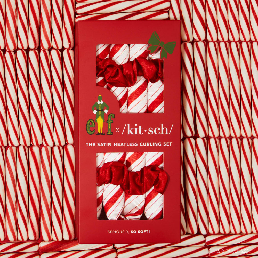 Elf x Kitsch Satin Heatless Set - Candy Cane