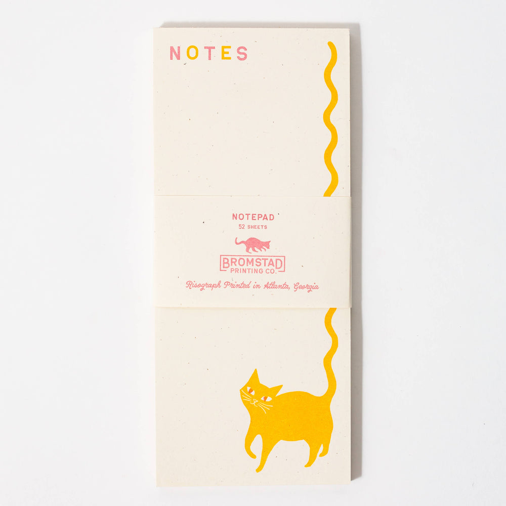 Squiggle Tail Cat - Risograph Notepad