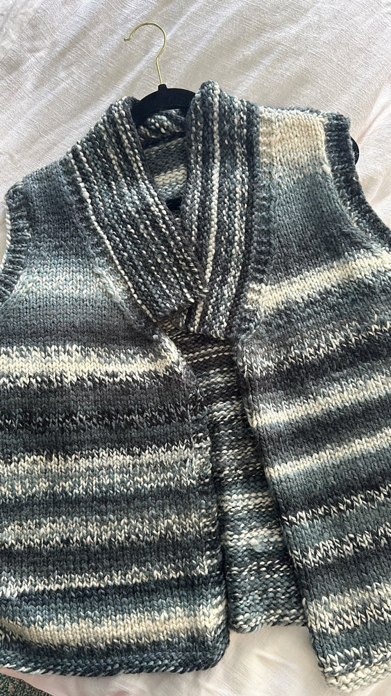 Vintage Hand Knit Striped Vest