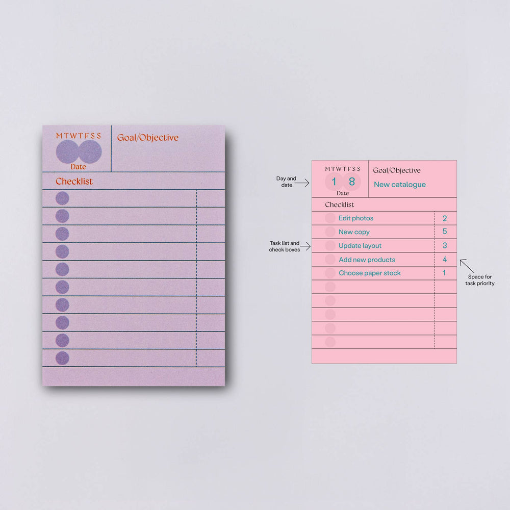 Ginger Habit Checklist Sticky Notes