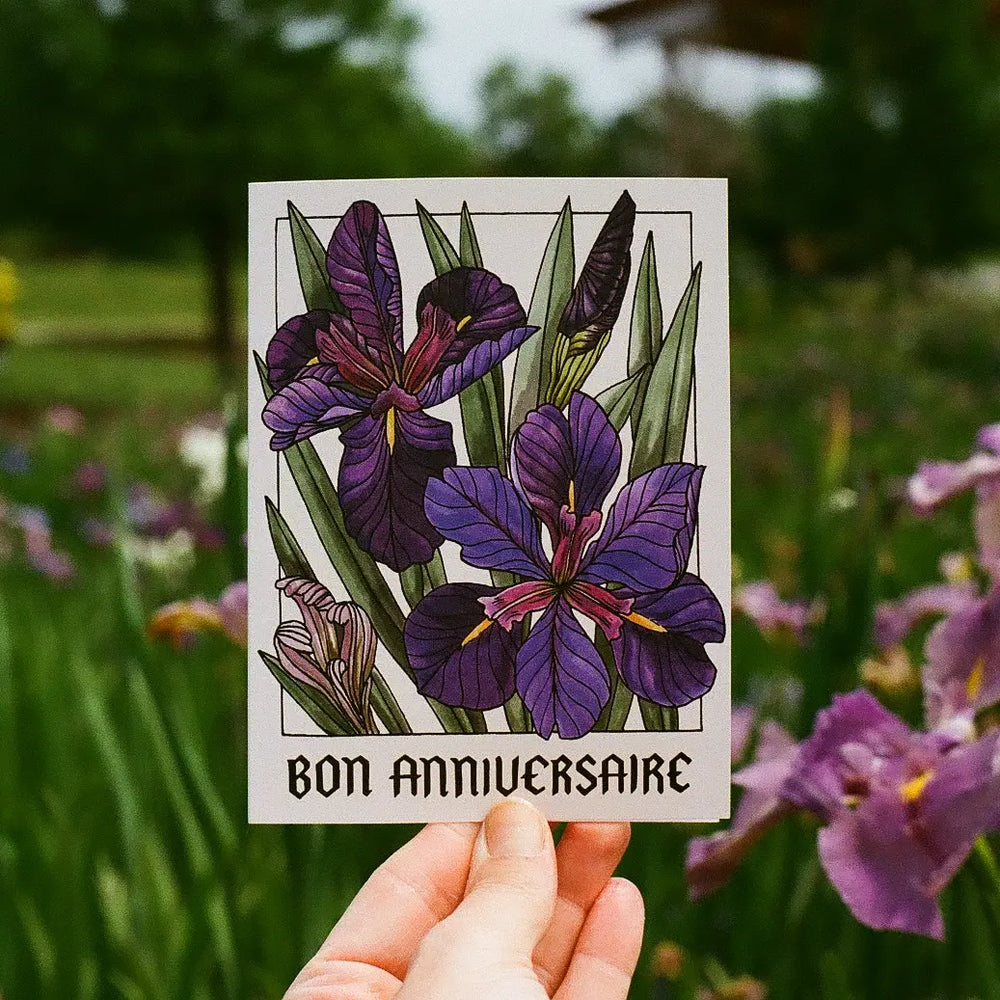 Bon Anniversaire Card - Iris