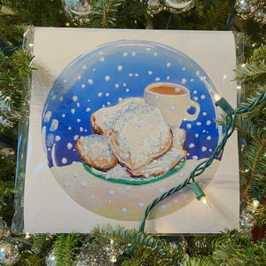 Beignet Snowglobe Print