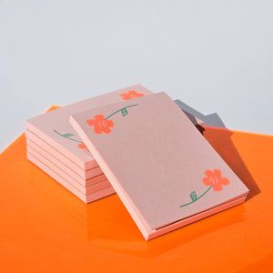 Flower Pair - Risograph A2 Notepad