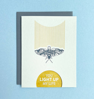 Sphinx moth you light up my life card