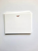 Notecard set: Trumpet stationery, letterpress-printed