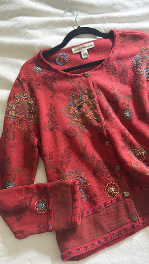 Vintage Fall Embroidered Sweater