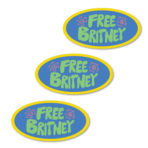 Free Britney Mini Sticker 3 Pack