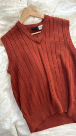 Vintage Sweater Vest in Rust