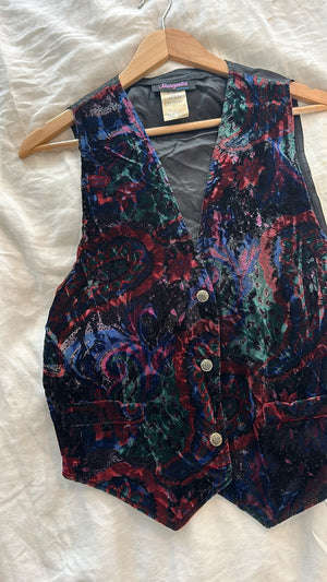 Vintage Velvet Textured Vest