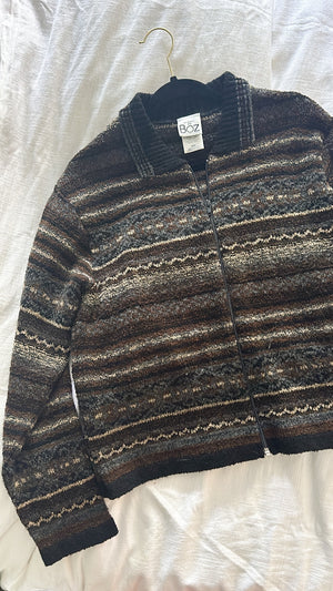 Vintage Zip Up Sweater