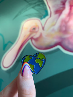 
            
                Load image into Gallery viewer, Earth Heart Enamel Pin
            
        