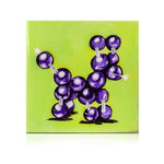 Purple Bead dog canvas