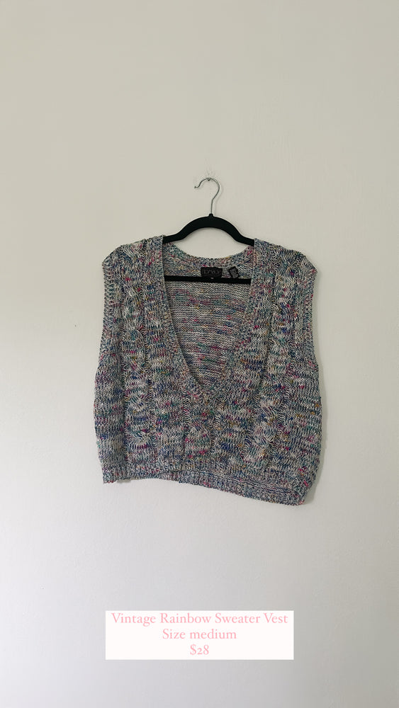 Vintage Rainbow Sweater Vest