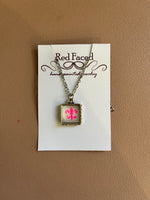 Pink Fleur De Lis Necklace