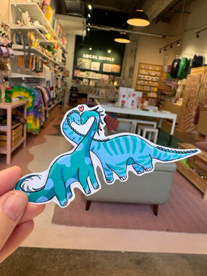 Dinosaurs in Love Sticker