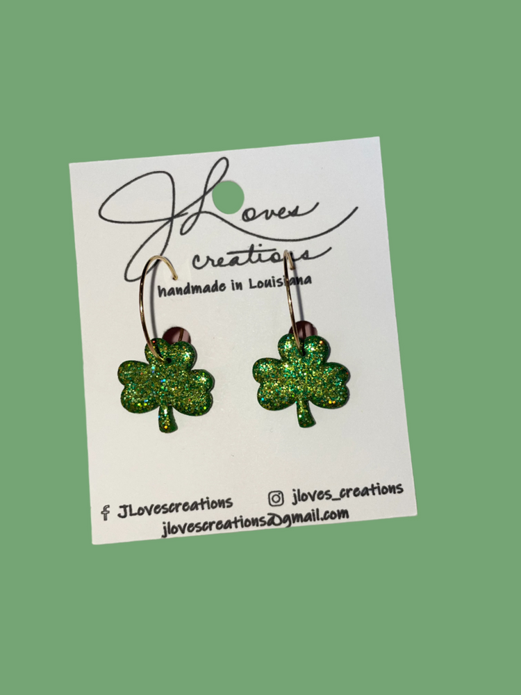 Shamrock Hoop Earrings