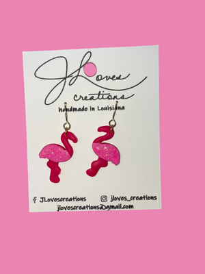 Pink Flamingo Earrings