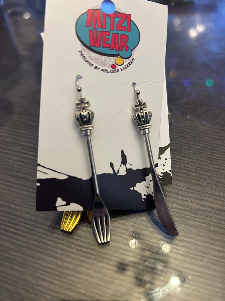 Silverware Earrings