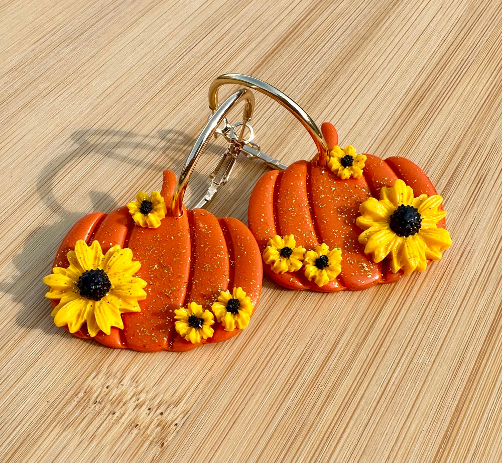 Pumpkin and Sunflower Fall hoops