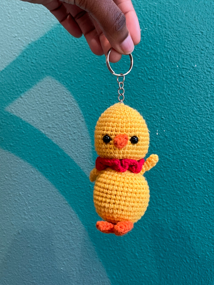Crochet Duck Key Chain