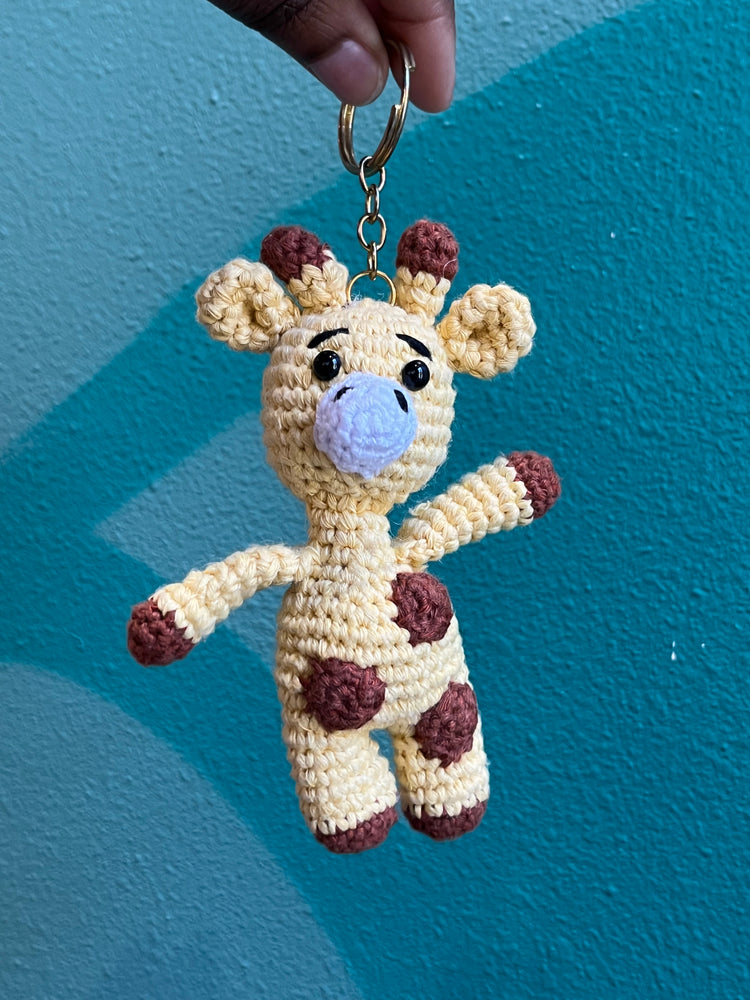 Crochet Giraffe Keychain