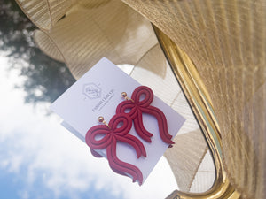 Red Bow Earrings
