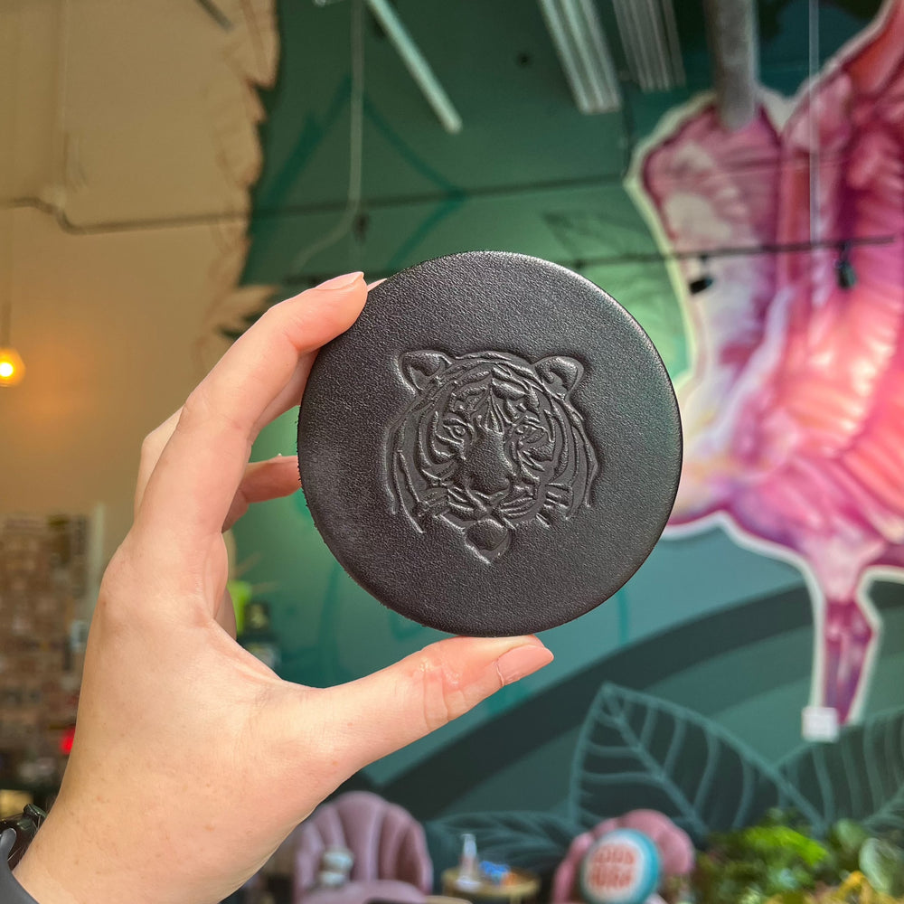 Leather Tiger Coasters