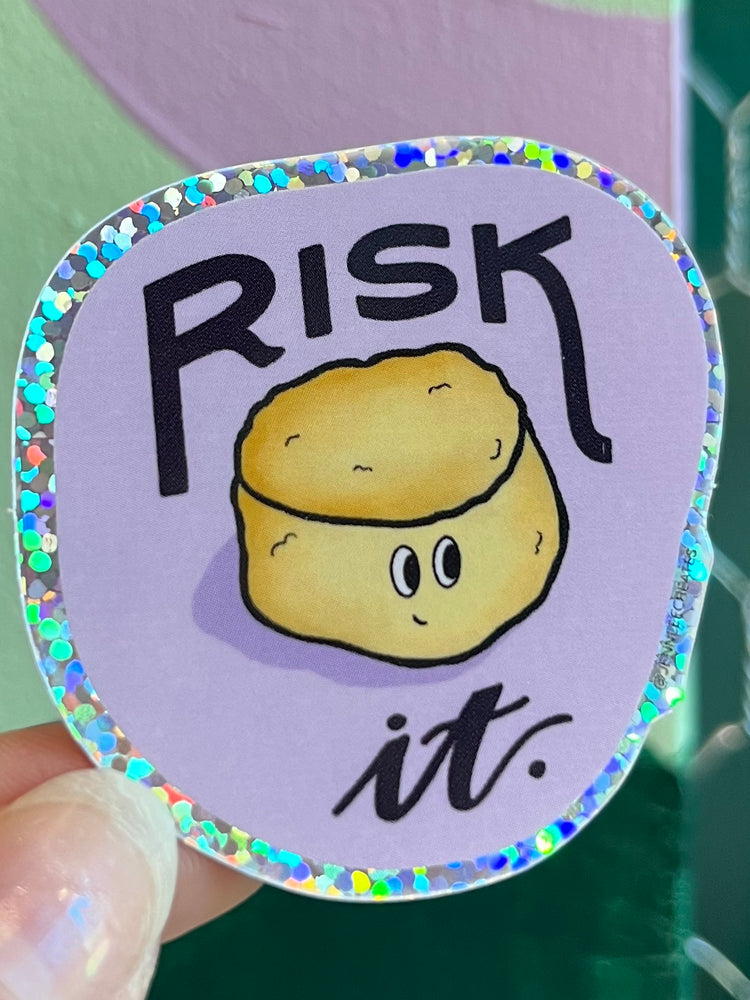 Risk It for the Biscuit Lavender Sticker