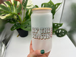 Tis the Season Frosted Glass Mug