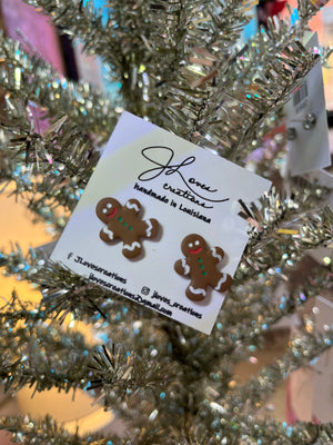 Gingerbread Man Stud Earrings