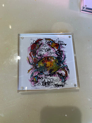 Crab Acrylic Block