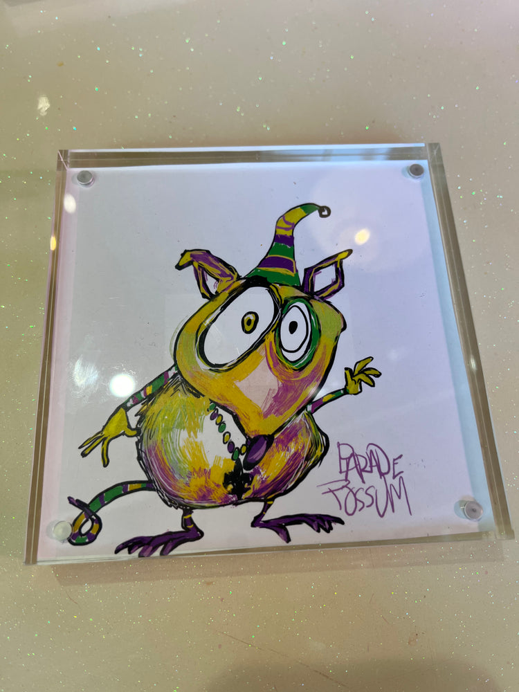 Parade Possum Acrylic Block