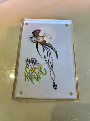 Mardi Gras Mosquito Acrylic Block