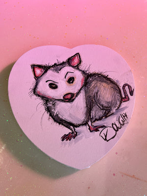 Heart Canvas Possum
