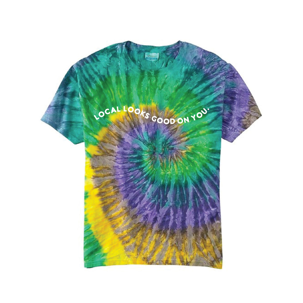 Local Looks Good On You Mardi Gras Tie-Dye