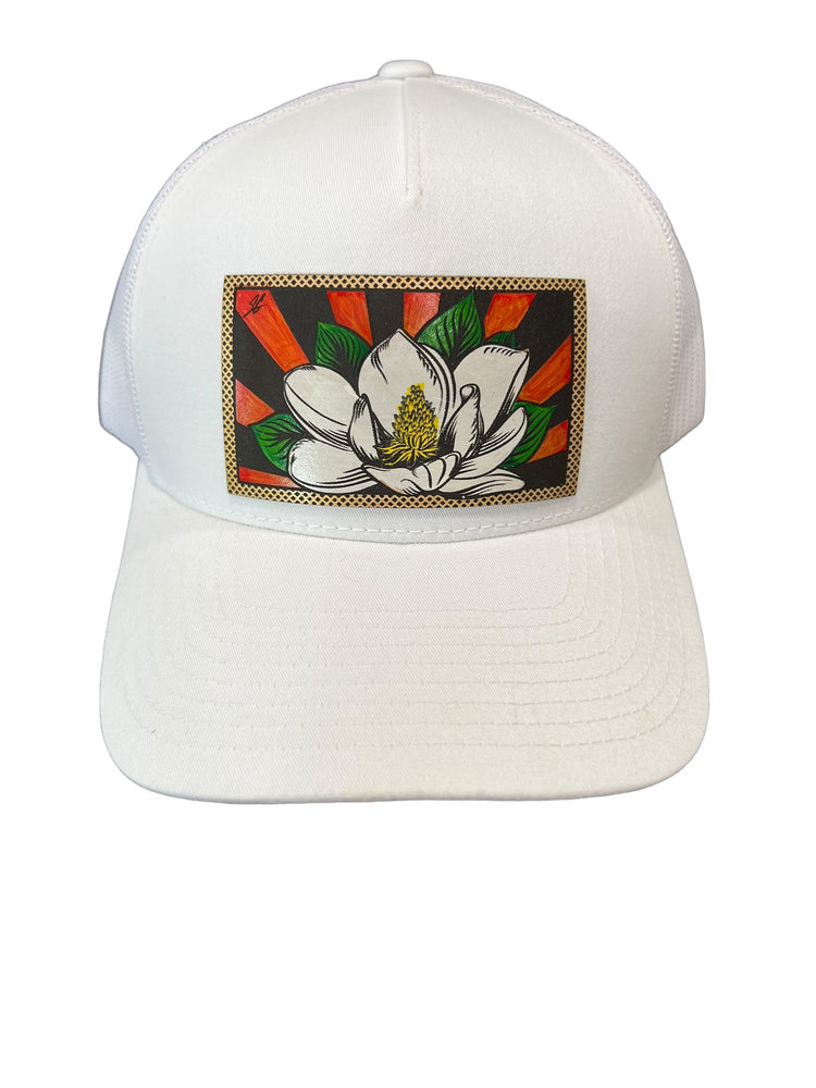 Magnolia Leather Patch Hat