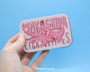Pink Gator Stash Tin