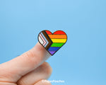 Progress Pride Heart Pin