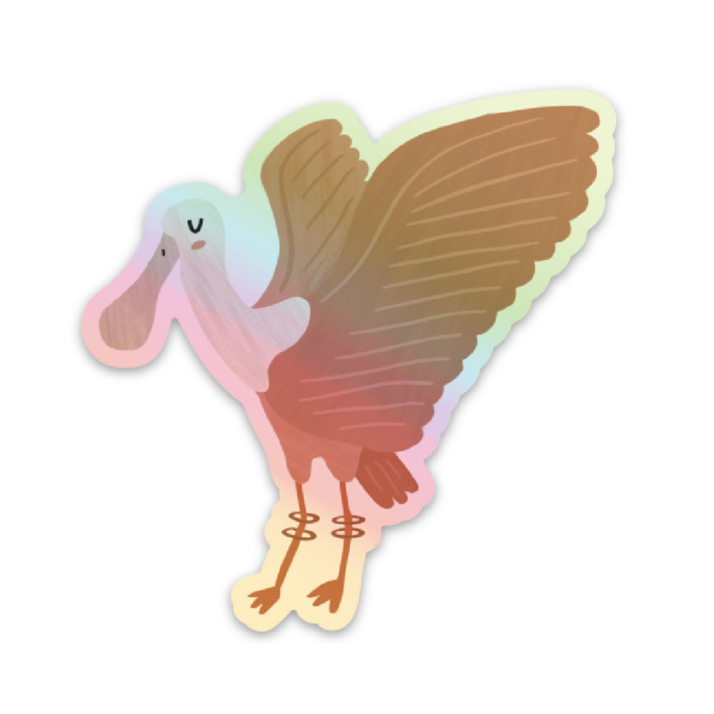 Rosie the Spoonbill Sticker - Holographic