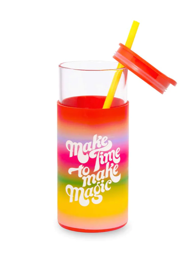 GLASS TUMBLER - MAKE TIME TO MAKE MAGIC