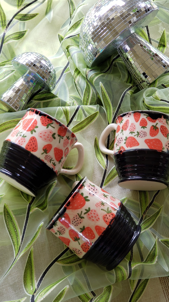 Handmade Dark Strawberry Mug