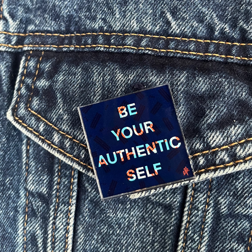 
            
                Load image into Gallery viewer, Be Your Authentic Self Lapel Pin
            
        