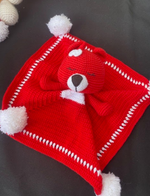 Crochet Red Bear Lovey
