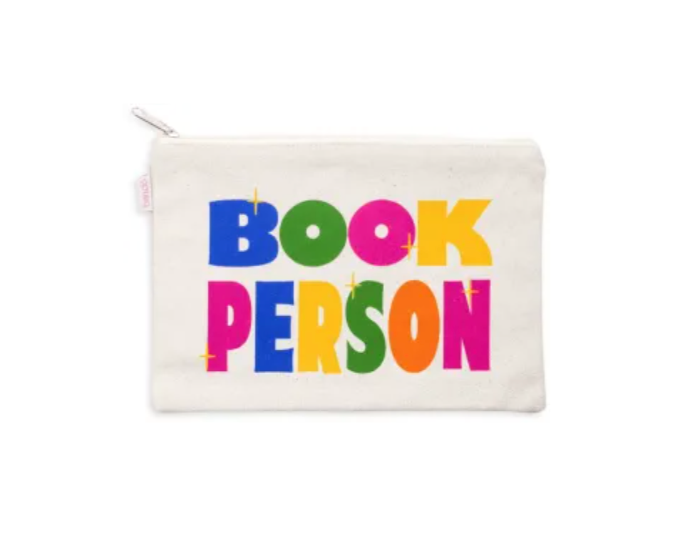 Book Person Canvas Pouch
