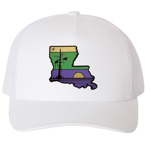 Mardi Gras Leather Patch Hat