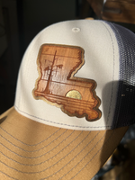 Wooden Leather Patch Hat