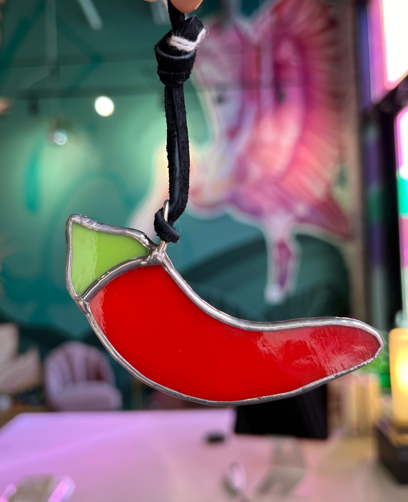 Chili pepper stained glass