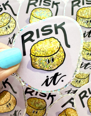 Risk It for the Biscuit Lavender Sticker