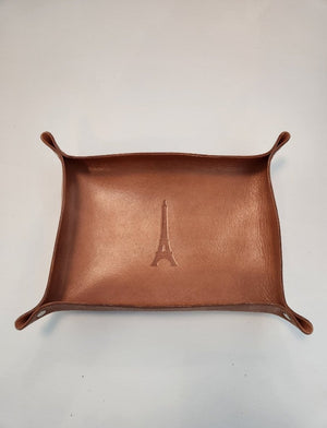 Medium Paris Leather Valet Tray